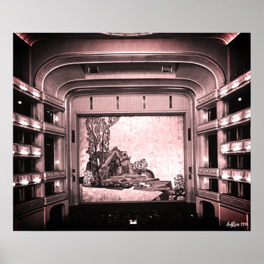 Poster Opéra de l'intérieur de la Staatsoper de Vienne Au (Devant)