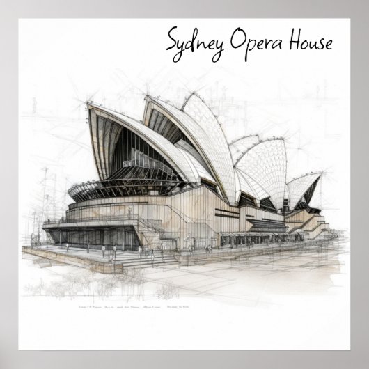 Poster Opéra de Sydney (Devant)