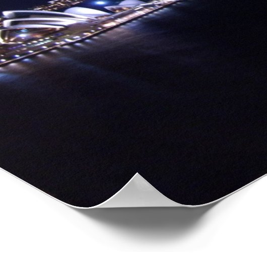 Poster Opéra de Sydney la nuit (Coin)