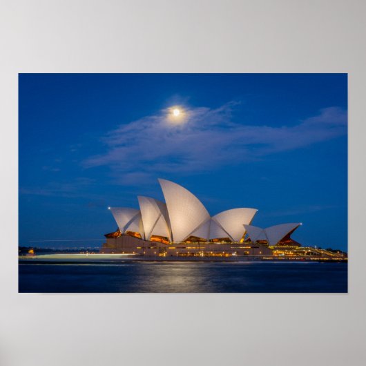 Poster Opéra de Sydney la nuit (Devant)