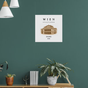 Poster Opéra d'État de Vienne personnalisé Nom & Année