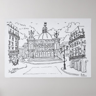 Poster Opéra du Palais Garnier Paris, France