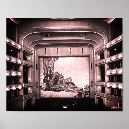 Poster Opéra Staatsoper de Vienne Autriche intérieur vint (Devant)