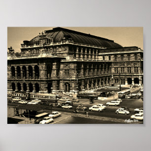 Poster Opéra Staatsoper de Vienne Autriche vintage