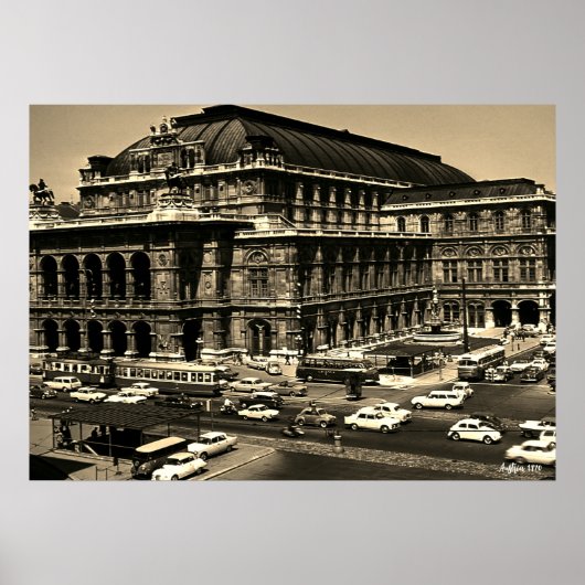 Poster Opéra Staatsoper de Vienne Autriche vintage (Devant)