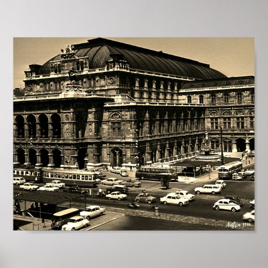 Poster Opéra Staatsoper de Vienne Autriche vintage (Devant)