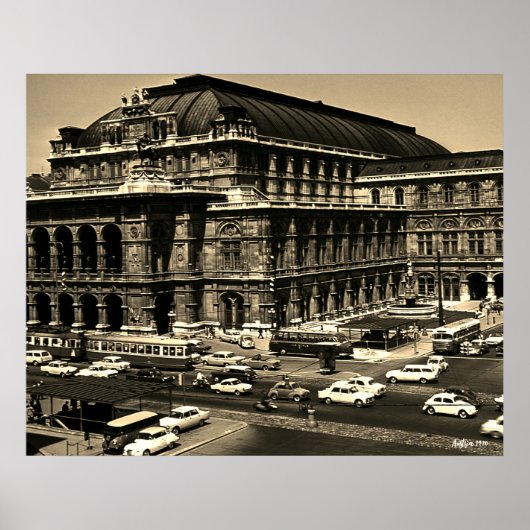 Poster Opéra Staatsoper de Vienne Autriche vintage (Devant)