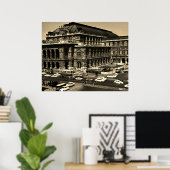 Poster Opéra Staatsoper de Vienne Autriche vintage (Bureau à domicile)