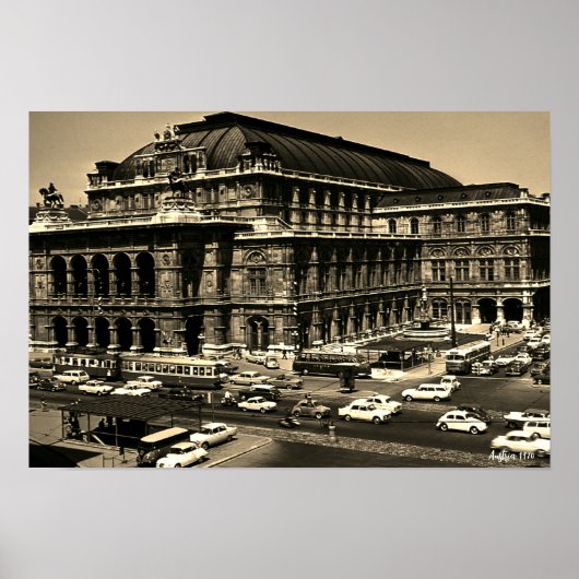 Poster Opéra Staatsoper de Vienne Autriche vintage (Devant)