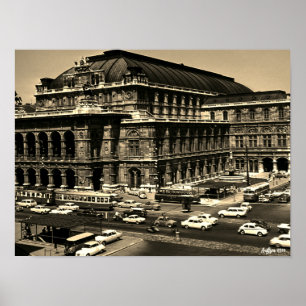 Poster Opéra Staatsoper de Vienne Autriche vintage
