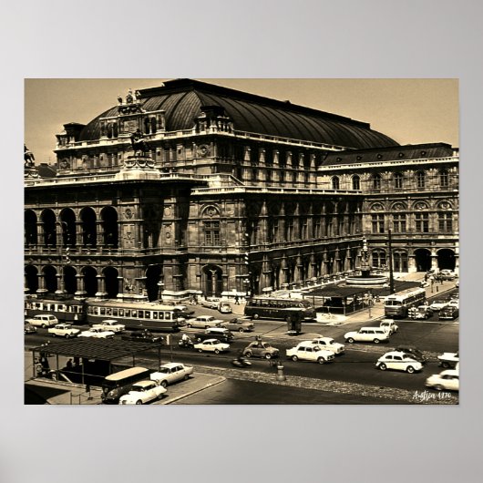 Poster Opéra Staatsoper de Vienne Autriche vintage (Devant)