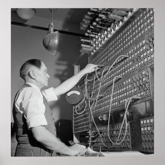 POSTER OPÉRATEUR DE CLAVIER 1943 (Devant)