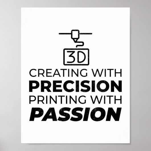 Poster Opérateur d'imprimante d'impression 3d drôle (Devant)