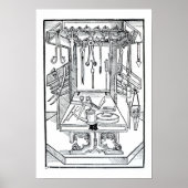 Poster Operating table and surgical instruments, from 'Da (Devant)