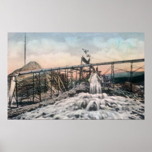 Poster Opération de mine d'or de l'Alaska Boîte à neige