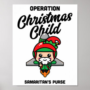 Poster Opération Enfant de Noël Sac à main de Samaritain