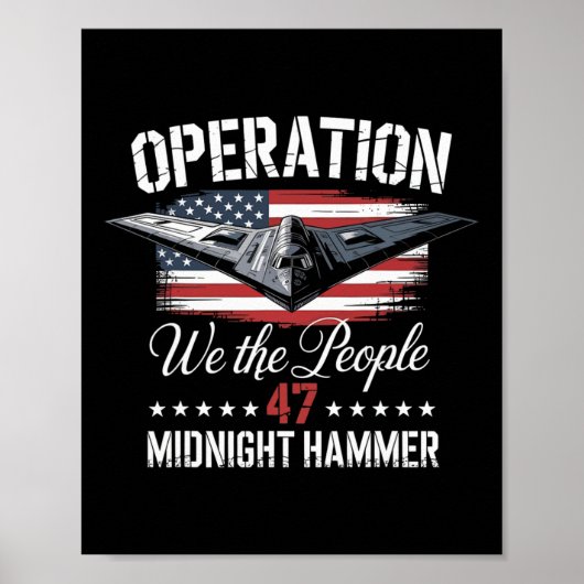 Poster Opération Jet Stealth B-2 Midnight Hammer Minuit (Devant)