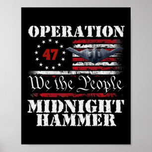 Poster Opération Midnight Hammer - Drapeau Usa Midnight H