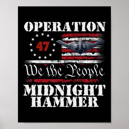 Poster Opération Midnight Hammer - Drapeau Usa Midnight H (Devant)