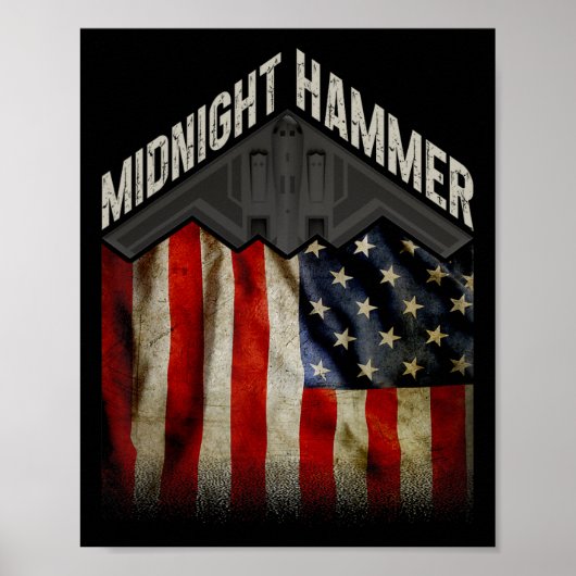 Poster Opération Midnight Hammer - Drapeau Usa Midnight H (Devant)
