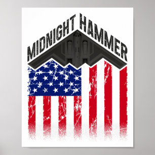 Poster Opération Midnight Hammer - Drapeau Usa Midnight H