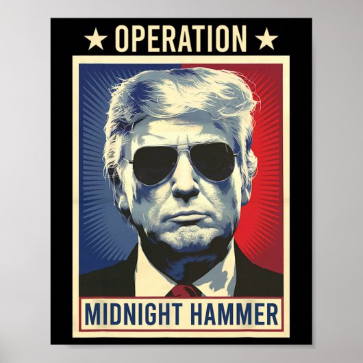 Poster Operation Midnight Hammer Trump  (Devant)