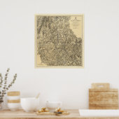 Poster Opérations militaires de la campagne Atlanta (Cuisine)