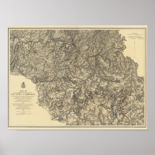 Poster Opérations militaires de la campagne Atlanta 3 (Devant)