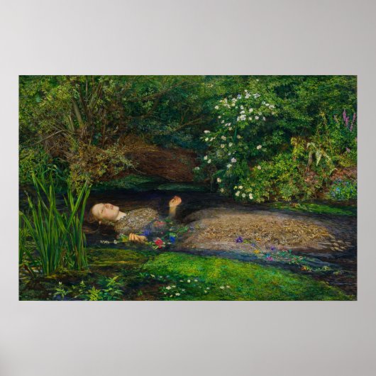 Poster Ophelia par John Everett Millais (Devant)