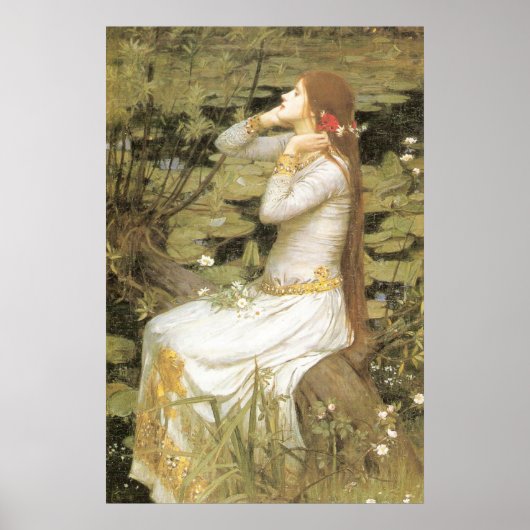 Poster OPHELiA, par John William Waterhouse, 1894 (Devant)