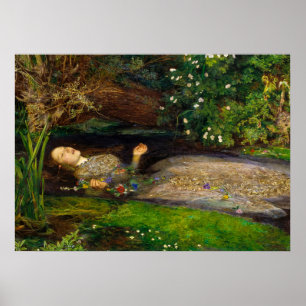 Poster Ophélie, 1851 par John Everett Millais
