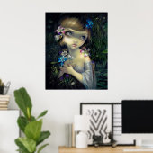 Poster Ophélie ART IMPRIMER Portrait d'Ophélie gothique (Bureau à domicile)