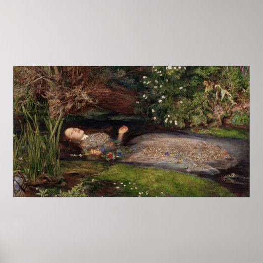Poster Ophélie par John Everett Millais (Devant)