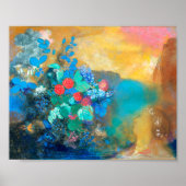 Poster Ophélie parmi les fleurs | Odilon Redon (Devant)