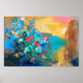 Poster Ophélie parmi les fleurs | Odilon Redon (Devant)