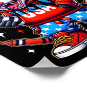 Poster Opossum professeur de hip hop au crayon drôle de r (Coin)