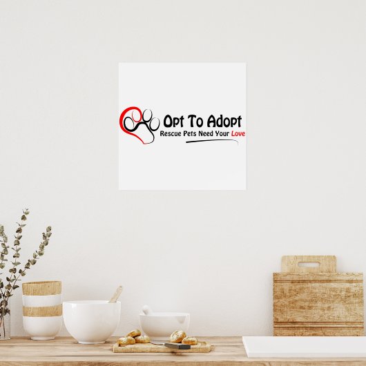 Poster Opter Pour L'Adoption (Cuisine)
