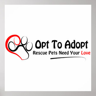 Poster Opter Pour L'Adoption