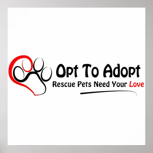 Poster Opter Pour L'Adoption (Devant)