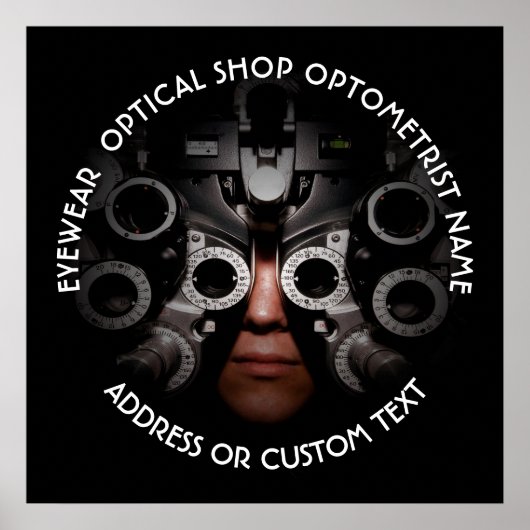 Poster Optical Shop Optometrist Ophthalmologist Name (Devant)