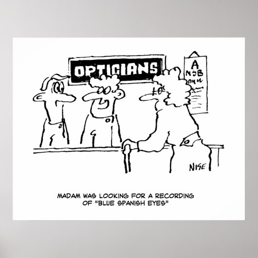 Poster Opticien est demandé pour "Spanish Eyes" (Devant)