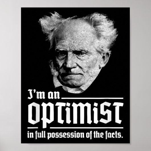 Poster Optimiste Arthur Schopenhauer Pessimisme Pessimist (Devant)