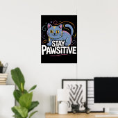 Poster Optimiste Feline Outlook (Bureau à domicile)