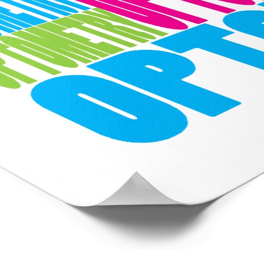 Poster Optométrie colorée (Coin)