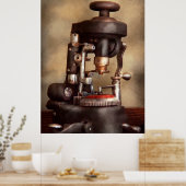 Poster Optométrie - Machine à couper les verres (Cuisine)