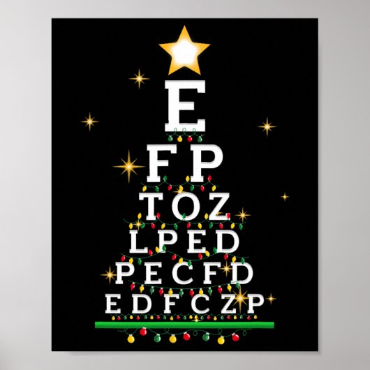 Poster Optométriste Optométrie Ophthalmologue de Noël Ey (Devant)
