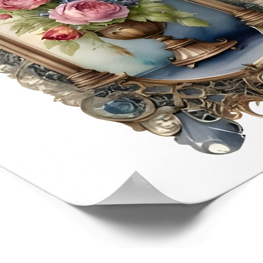 Poster Opulence florale (Coin)