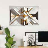 Poster Opulence Géométrique (Bureau à domicile)