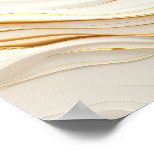 Poster "Opulent Gold and Cream Marble Swirls" (Coin)