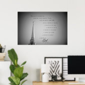 Poster - Oquirrh Mountain Utah LDS Temple 3 (Bureau à domicile)